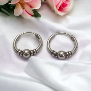14MM Oxidized 925 Sterling Silver Hoops