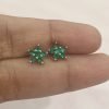 925 Silver Green Start Stud