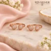 Ziva Twin Sparkle Rose Gold Polished 925 Silver Toe Rings